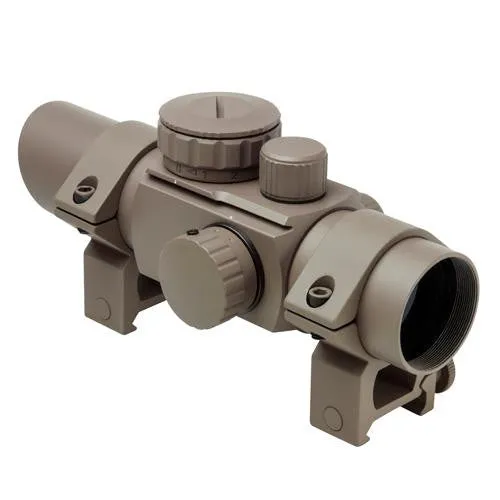 1x30mm Tube Reflex Optic, 30mm, Four Reticles, Tan
