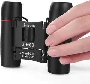 30x60 Compact Binoculars for Adults and Kids  High Powered Binoculars with Low Light Night Vision, Foldable and Lightweight for Bird Watching, Travel, Hunting, Sports