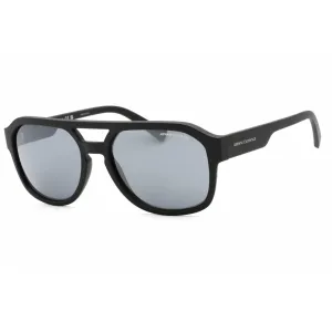 Armani Exchange Unisex Sunglasses - Matte Black Aviator Plastic Frame | AX4074S 80786G