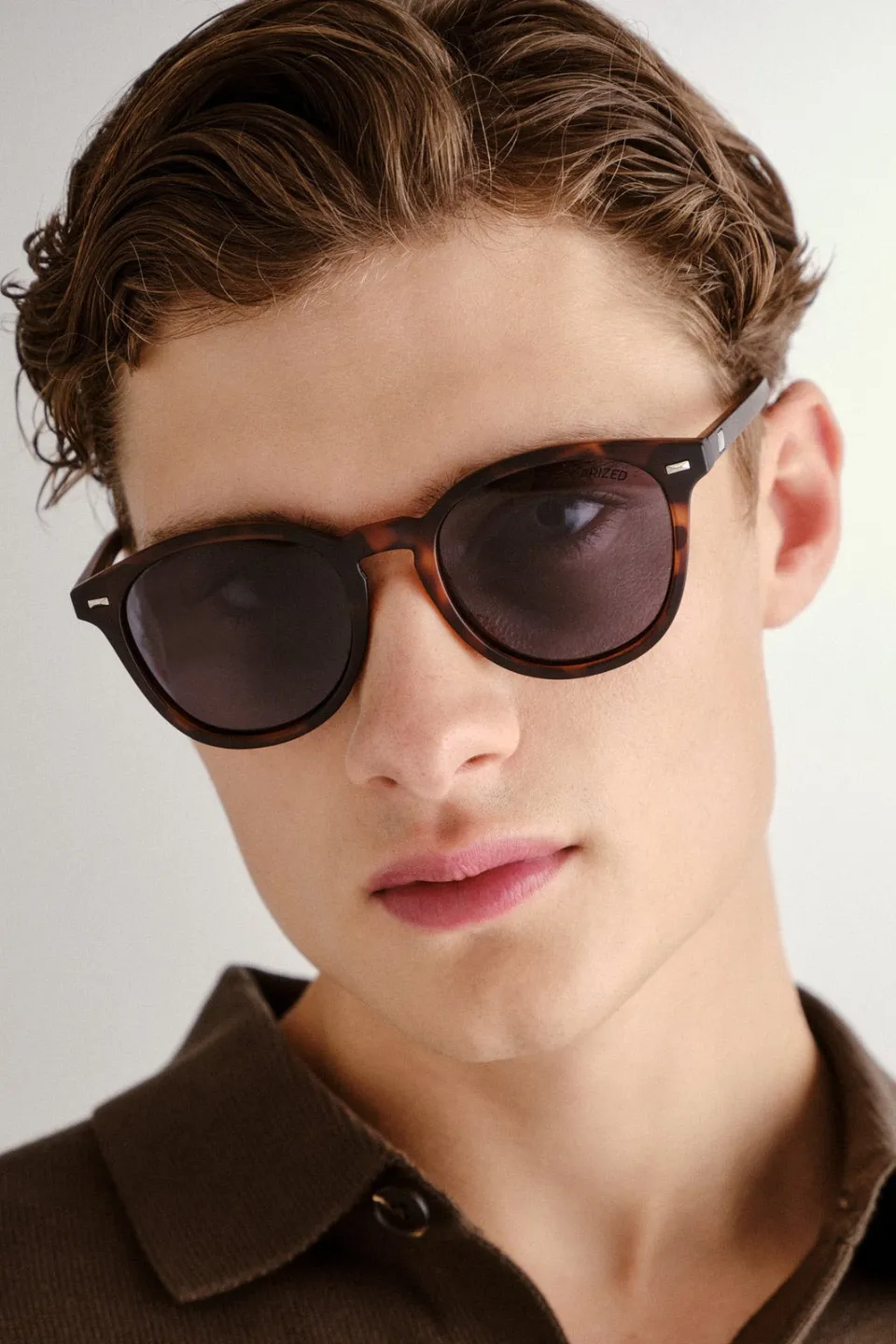 Bandwagon Polarised Round Matte Tort Smoke Lens Sunglasses