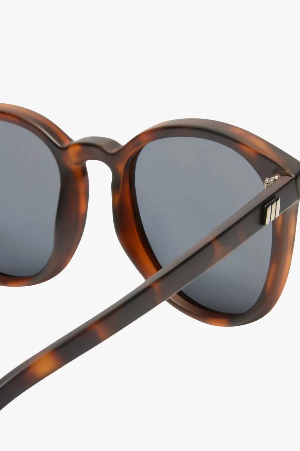 Bandwagon Polarised Round Matte Tort Smoke Lens Sunglasses