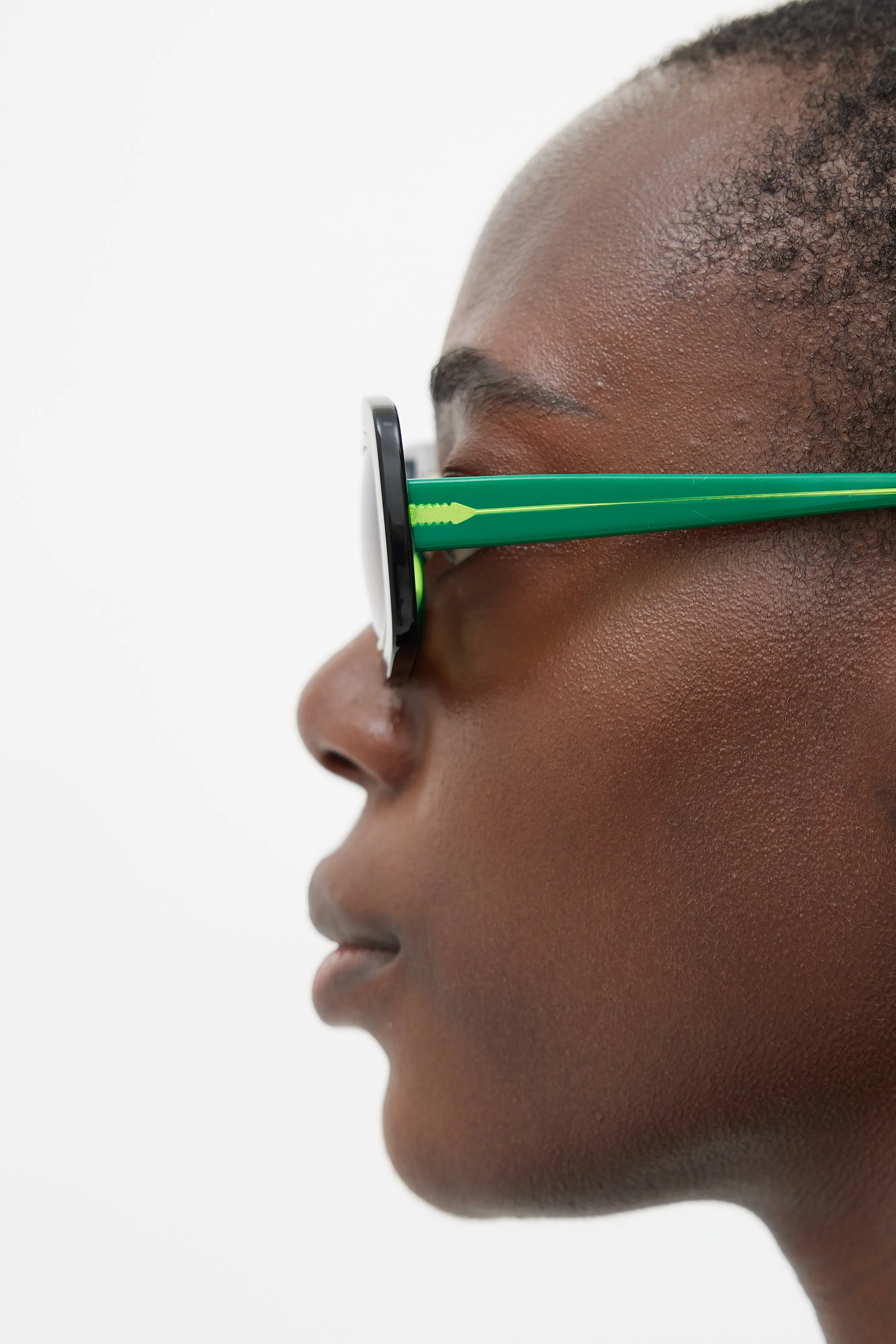 Black & Green MA257 Rectangle Sunglasses