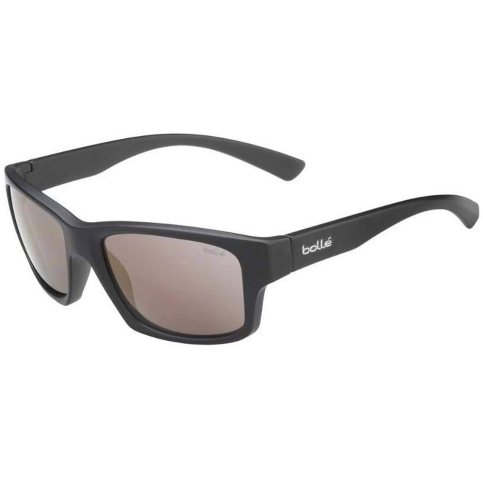 Bolle Unisex Sunglasses - BOLLE HOLMAN BLACK MATTE - PHANTOM BROWN GUN CAT 2-3