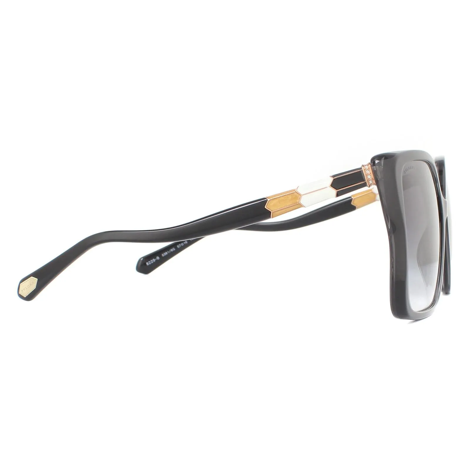 Bvlgari Sunglasses BV8229B 53818G Black Grey Gradient  Grey Gradient