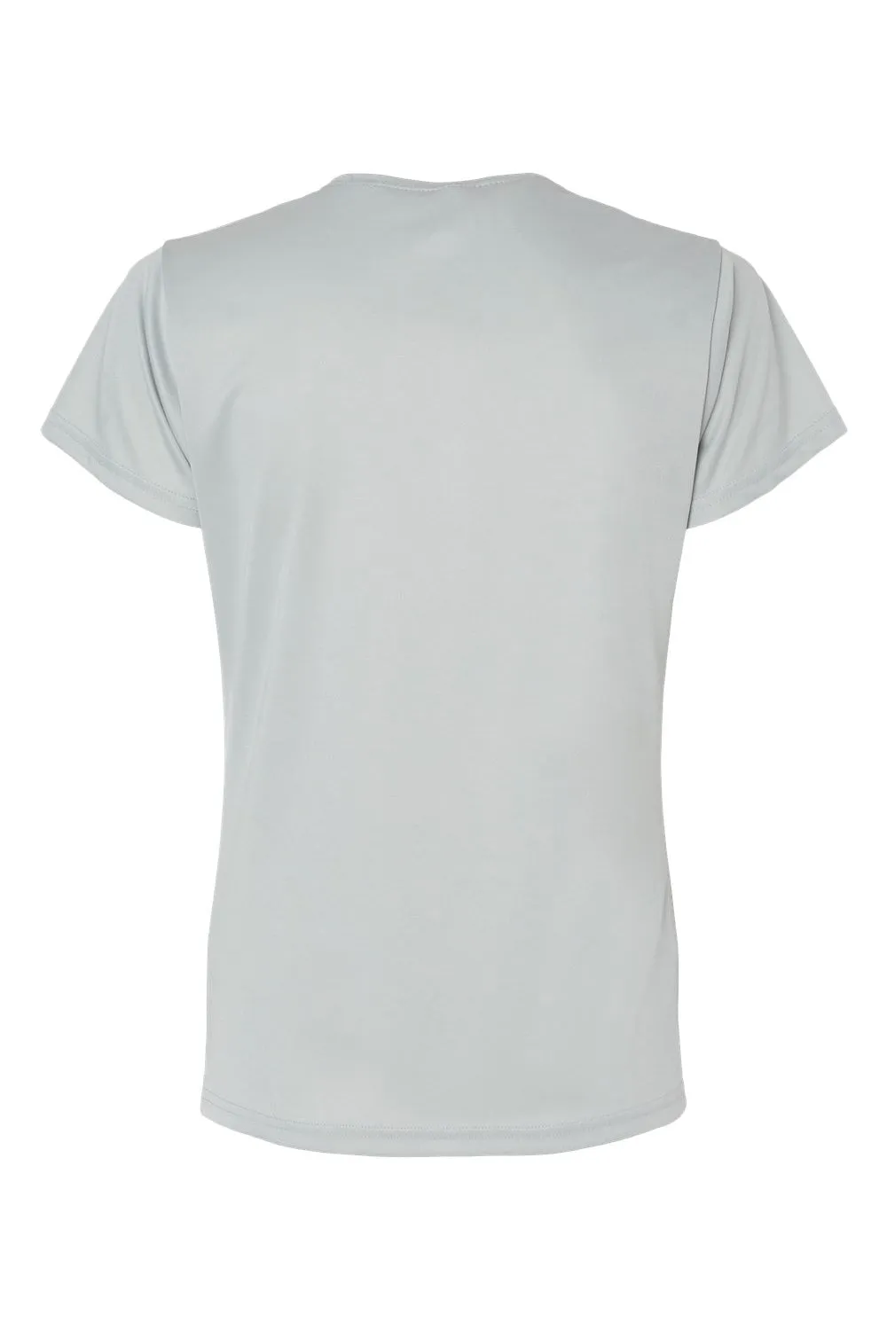 C2 Sport Womens Performance Moisture Wicking Short Sleeve Crewneck T-Shirt - Silver Grey - Closeout
