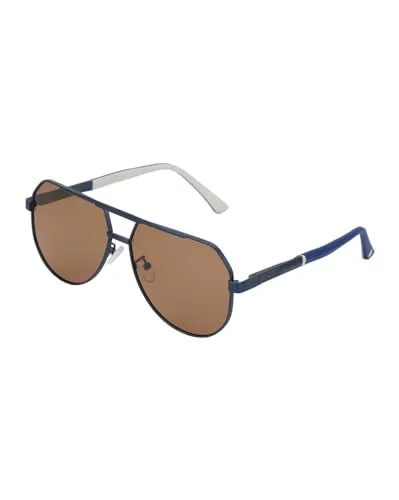 Carlton London Premium Blue with Brown Toned & Polarised Lens Rectangle Sunglass for men