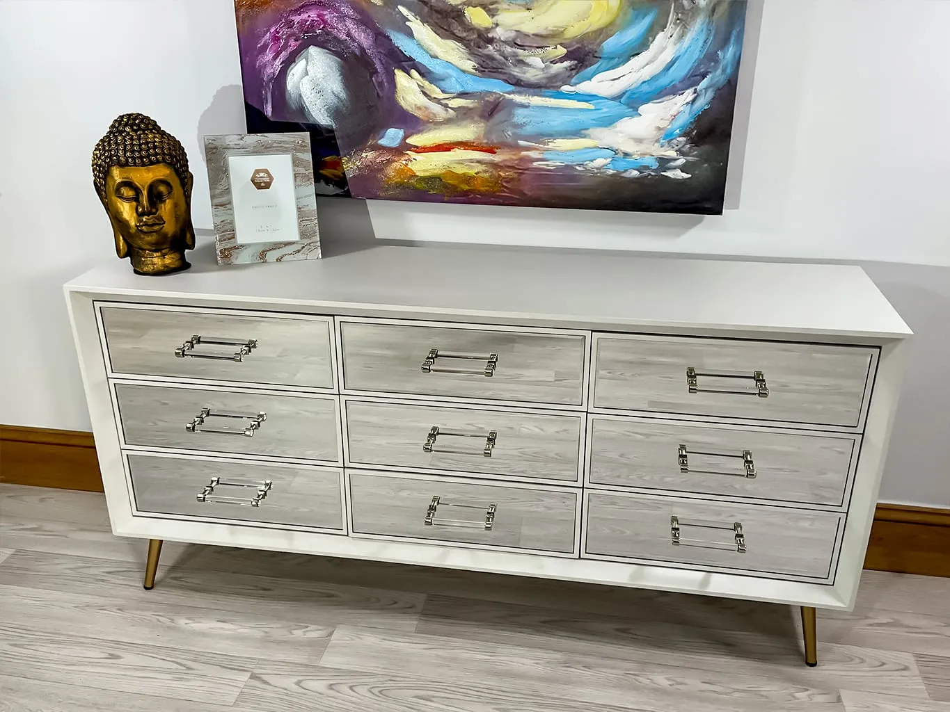 Carnaby White Mirrored Sideboard