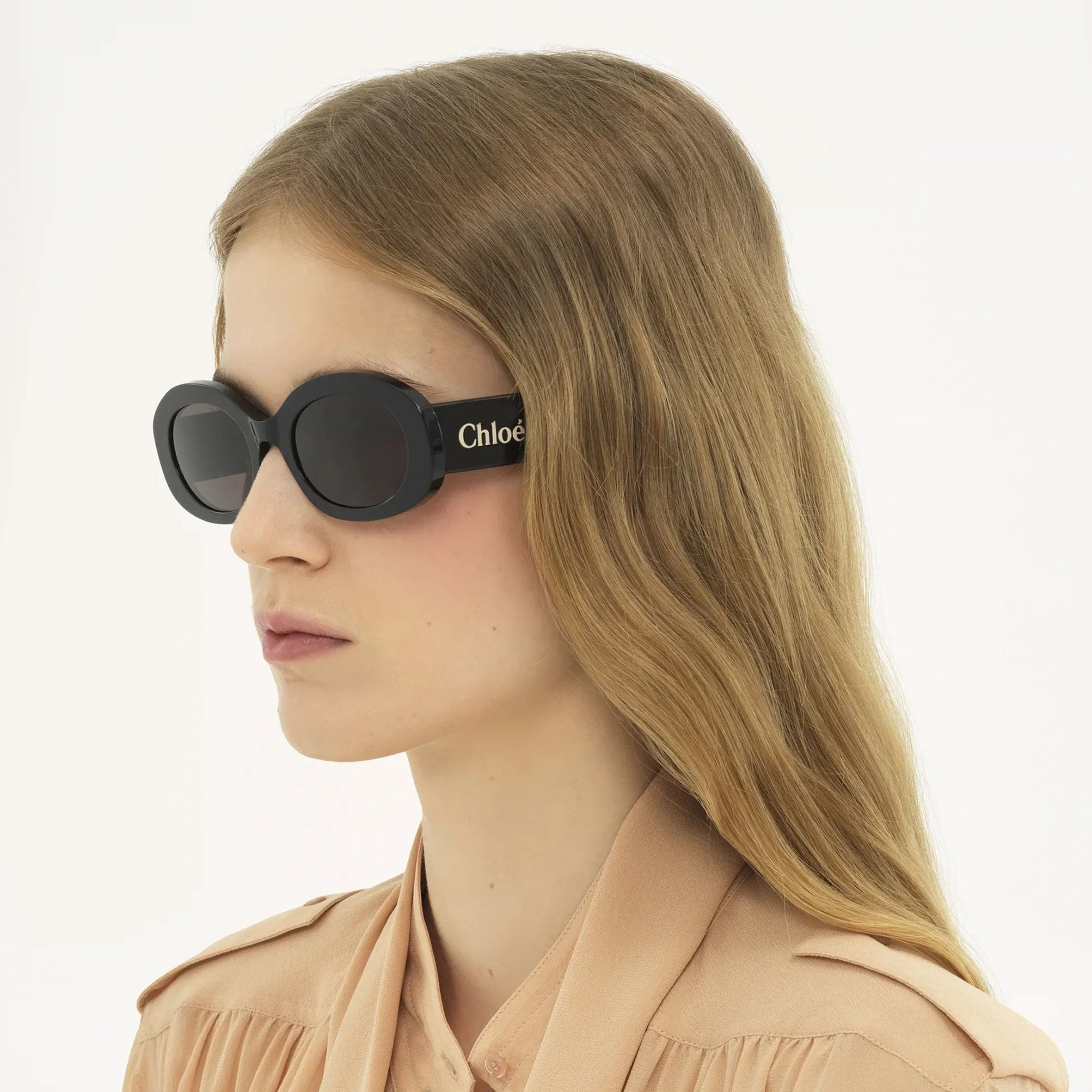 Chloe Sun CH0258S Naomy Oval, Black
