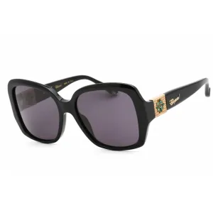 Chopard Men's Sunglasses - Shiny Black Rectangular Frame Grey Lens | SCH288S 700Y