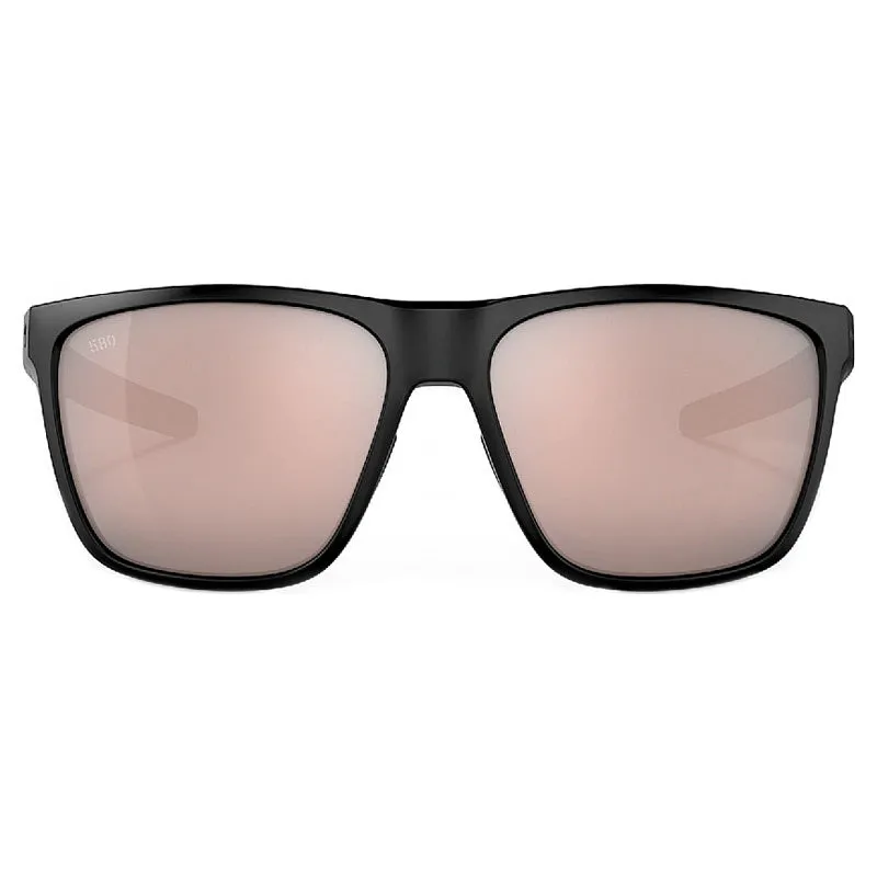 Costa Ferg XL Matte Black Sunglasses – Copper Silver Mirror 580G Lenses for High-Contrast Clarity and UV Protection