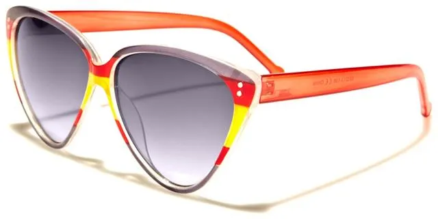 Designer Luxury Retro colour Block Women's Cat Eye Sunglasses