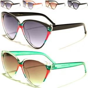 Designer Luxury Retro colour Block Women's Cat Eye Sunglasses