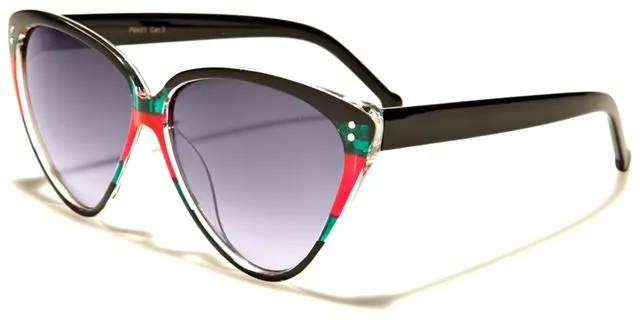 Designer Luxury Retro colour Block Women's Cat Eye Sunglasses