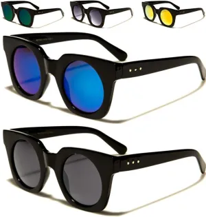 designer Round Mirror Cat Eye Sunglasses for Ladies