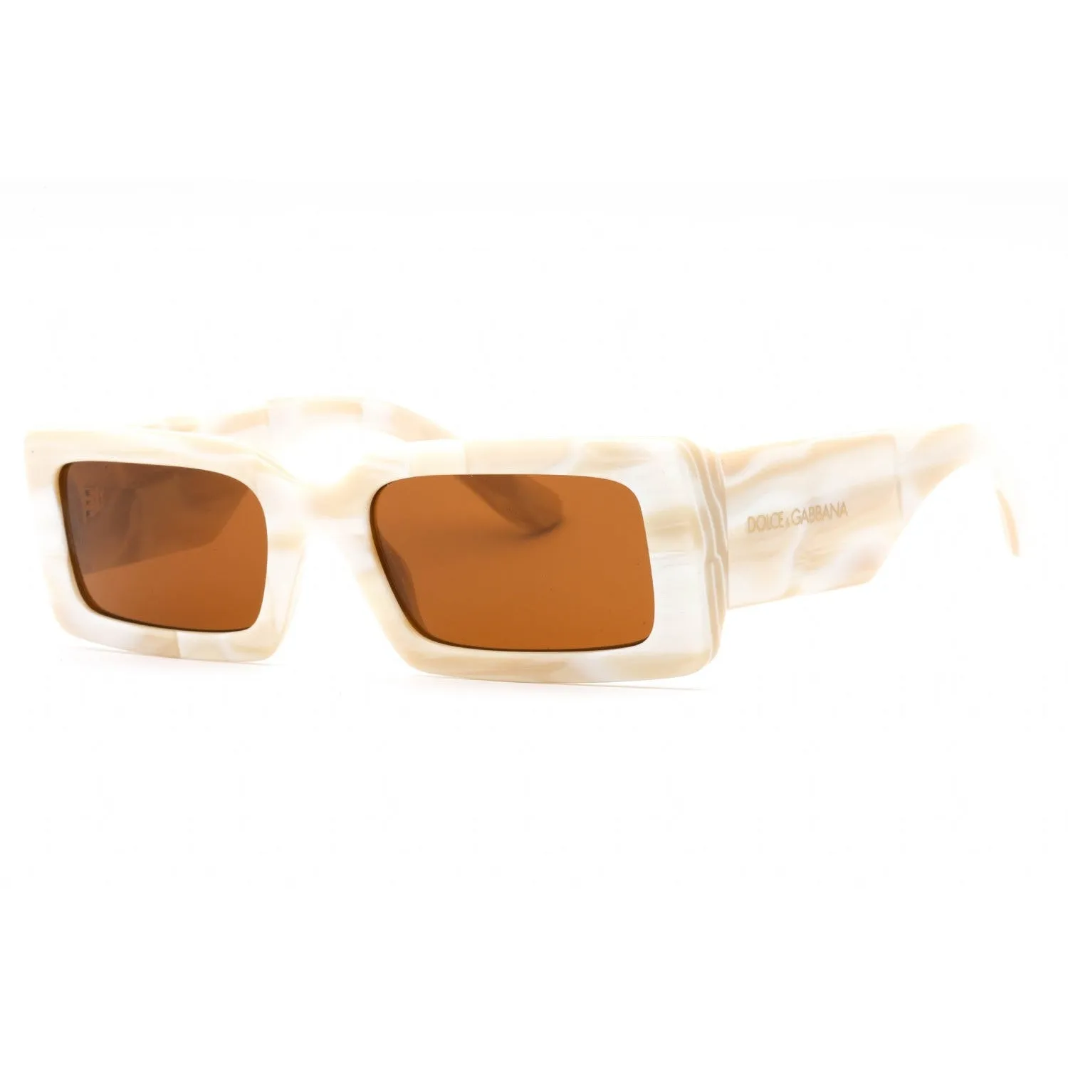 Dolce & Gabbana DG4416 Sunglasses Sand Brown White Marble/Dark Brown