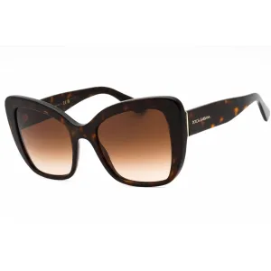 Dolce & Gabbana Women's Sunglasses - Havana Plastic Cat Eye Frame | DG4348 502/13