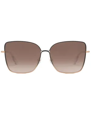 Dolly Sunglasses in Mirrored Matte Black Fade