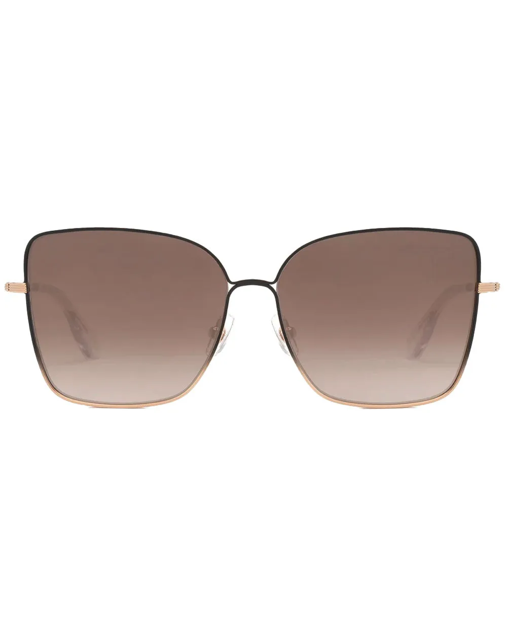 Dolly Sunglasses in Mirrored Matte Black Fade