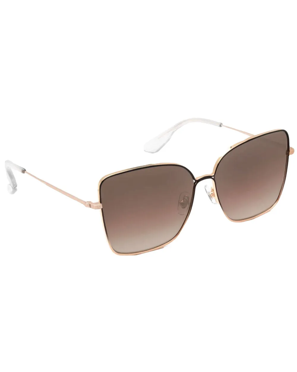 Dolly Sunglasses in Mirrored Matte Black Fade