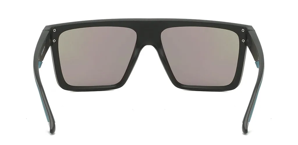 Duke Blue Flat Shield Sunglasses