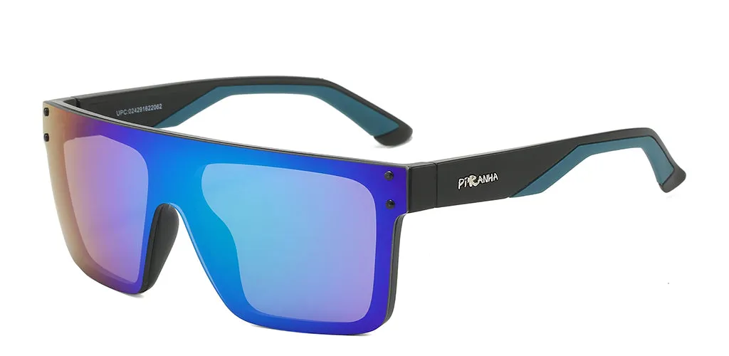 Duke Blue Flat Shield Sunglasses