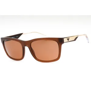 Emporio Armani 0EA4224 Sunglasses Shiny Bordeaux  / Dark Brown