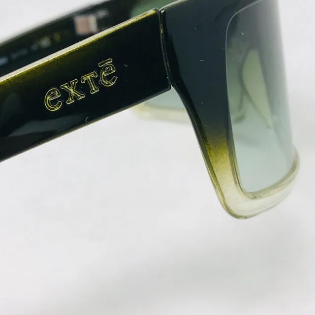 Exte Olive Green Plastic Shield Ombre Sunglasses 2400-632-3820