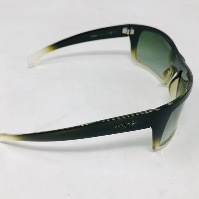 Exte Olive Green Plastic Shield Ombre Sunglasses 2400-632-3820