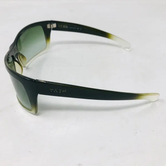 Exte Olive Green Plastic Shield Ombre Sunglasses 2400-632-3820