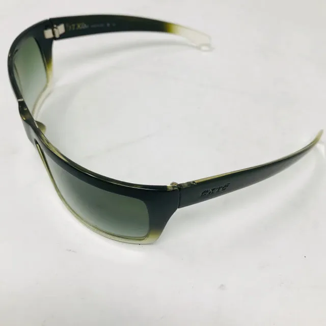 Exte Olive Green Plastic Shield Ombre Sunglasses 2400-632-3820