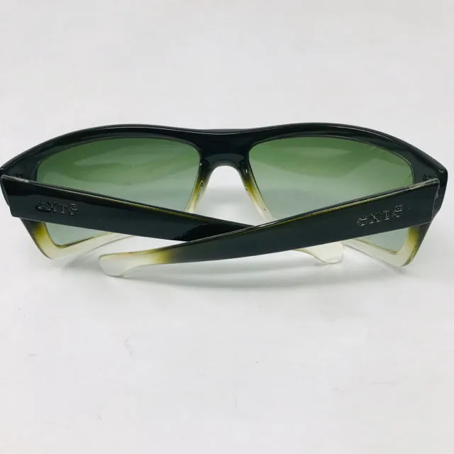Exte Olive Green Plastic Shield Ombre Sunglasses 2400-632-3820
