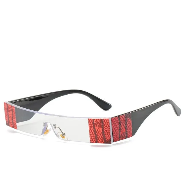 Fashion Snake Tattoo Rectangle Sunglasses