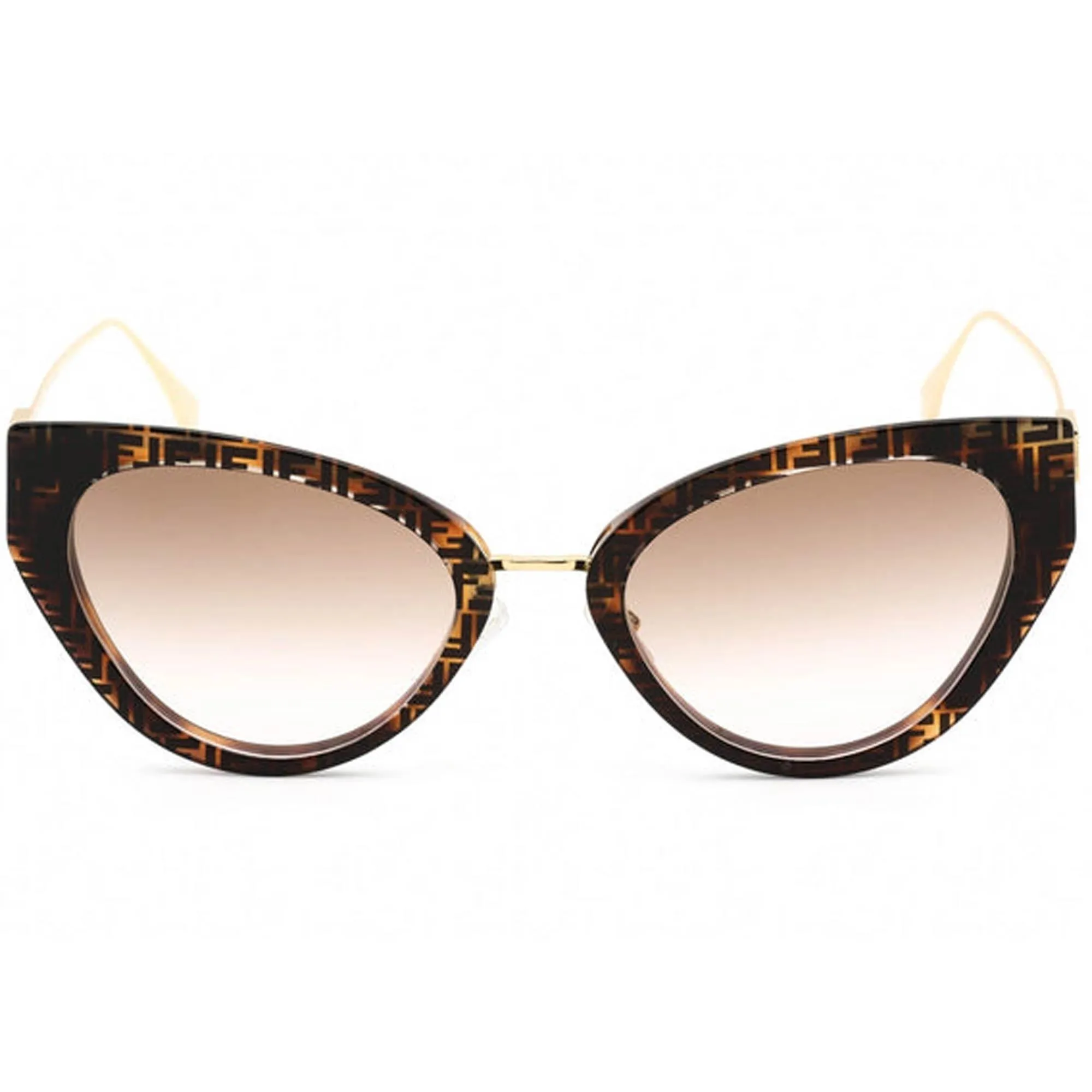 Fendi Women's Sunglasses - Gradient Lens Pattern Dark Brown Frame | FE40014U 55F