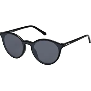 Fossil Unisex Sunglasses - Black Frame Silver Mirror Lens | FOSSIL FOS 3108/G/S S
