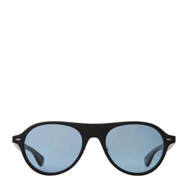 Garrett Leight Lady Eckhart 50 Sunglasses Matte Black/Pacifica