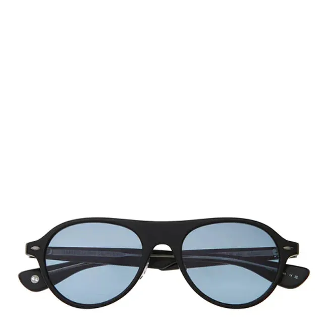 Garrett Leight Lady Eckhart 50 Sunglasses Matte Black/Pacifica