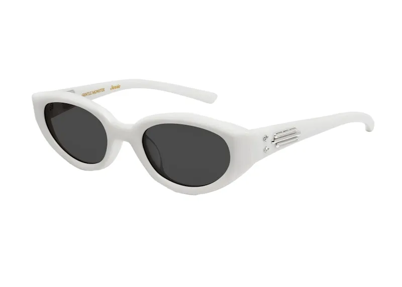 Gentle Monster Jennie Fish Tail Sunglasses White/Gray