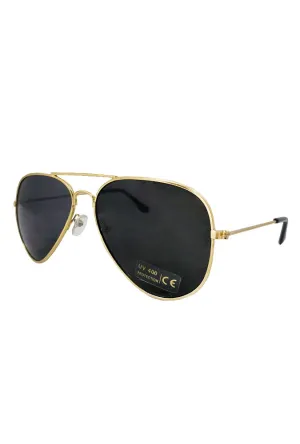 Gold Frame Aviator Sunglasses