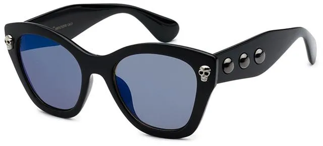 Gothic Skull Logo Cat Eye Emo classic Sunglasses for Women