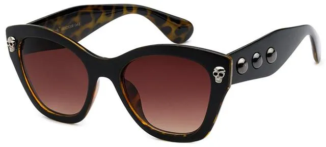 Gothic Skull Logo Cat Eye Emo classic Sunglasses for Women