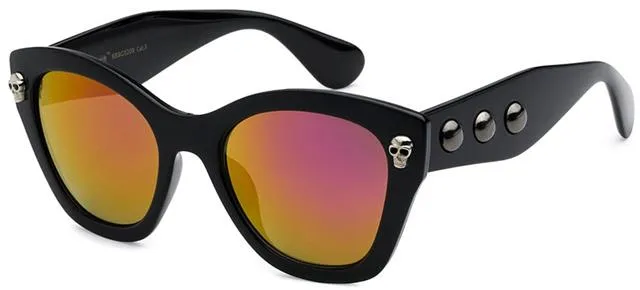 Gothic Skull Logo Cat Eye Emo classic Sunglasses for Women