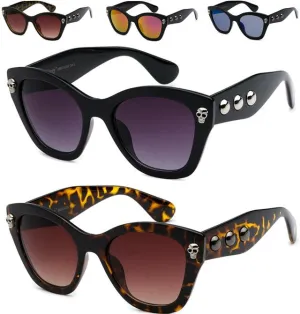 Gothic Skull Logo Cat Eye Emo classic Sunglasses for Women