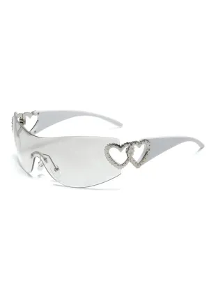 Gradient Heart Retro Sunglasses