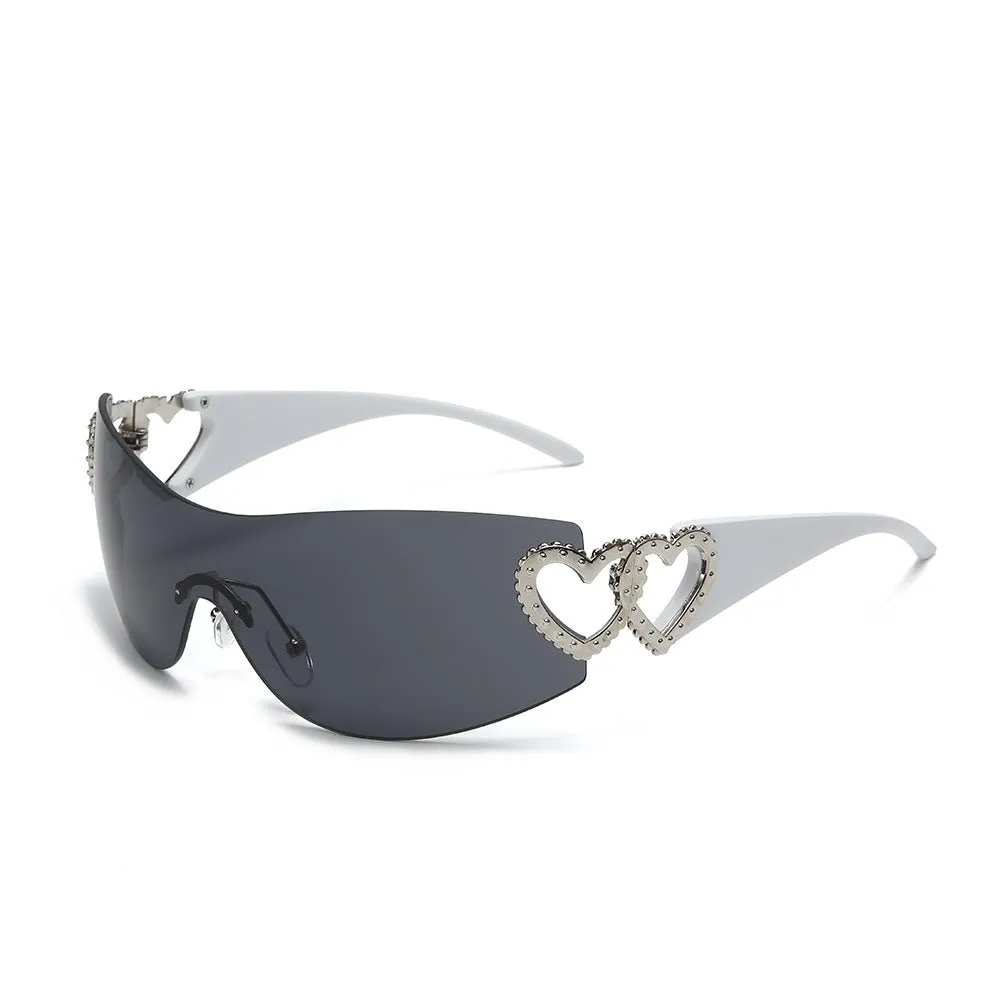 Gradient Heart Retro Sunglasses