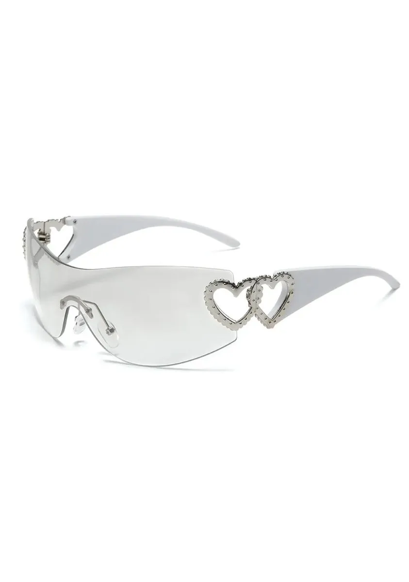 Gradient Heart Retro Sunglasses