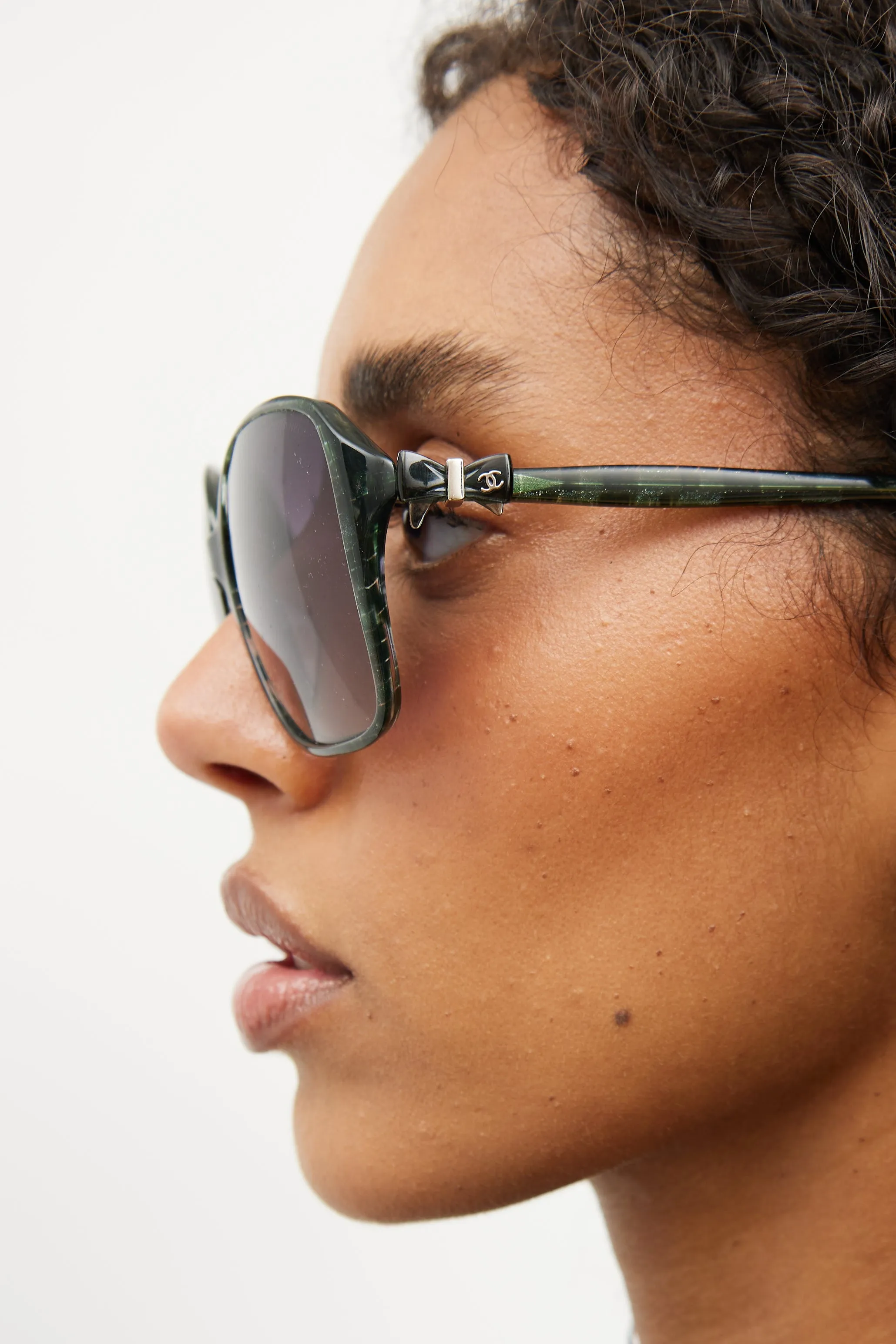 Green CC Bow Sunglasses