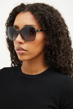 Green CC Bow Sunglasses