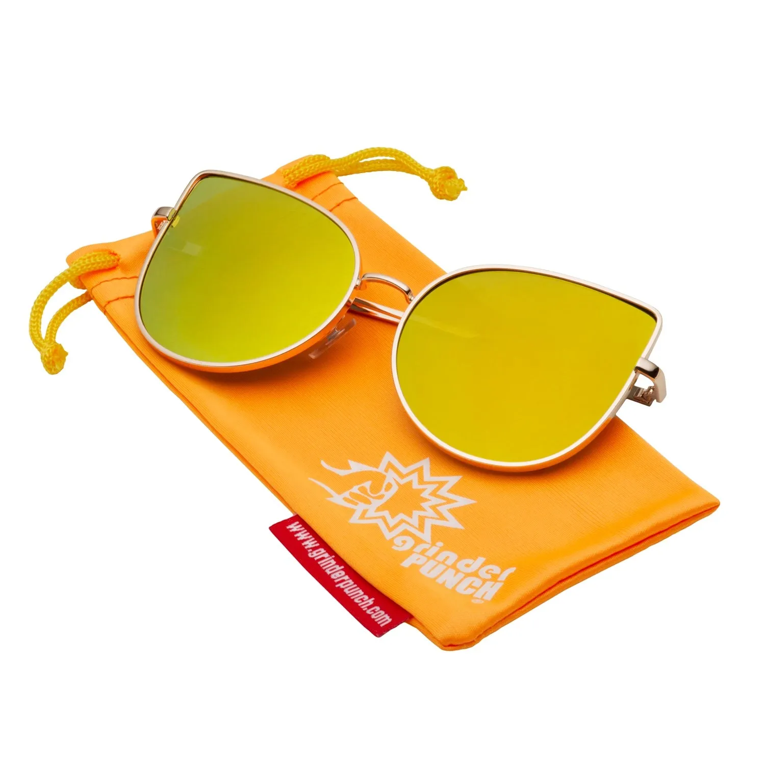grinderPUNCH Women’s Tulip Flat Colored Lens Sunglasses