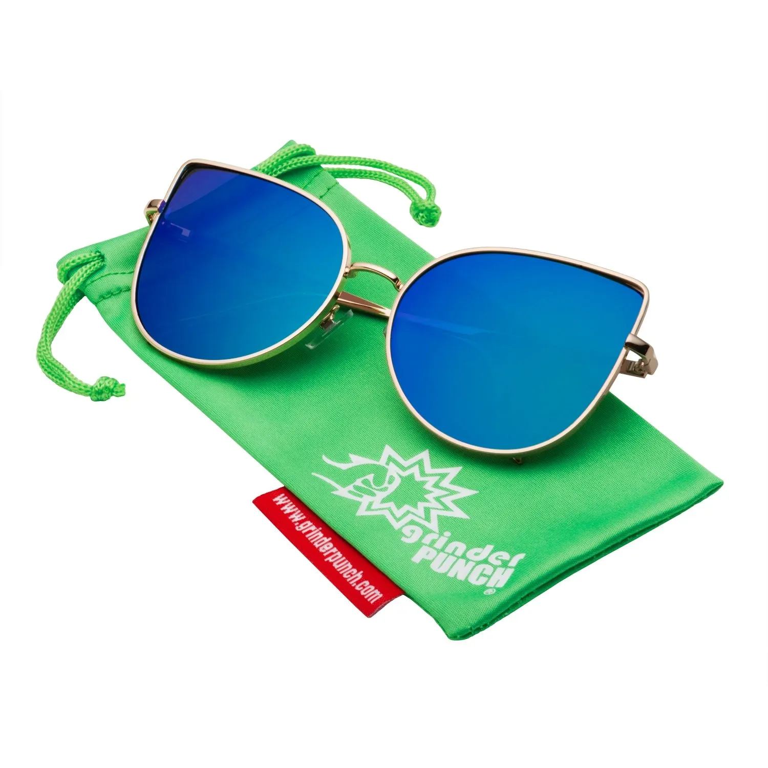 grinderPUNCH Women’s Tulip Flat Colored Lens Sunglasses