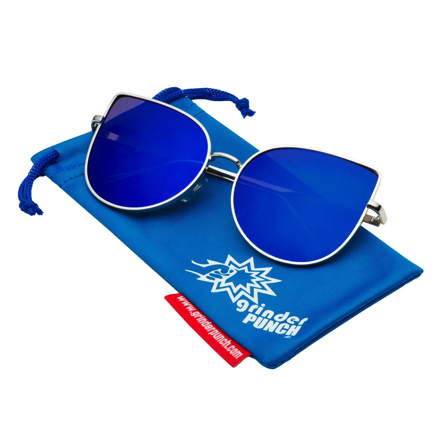 grinderPUNCH Women’s Tulip Flat Colored Lens Sunglasses
